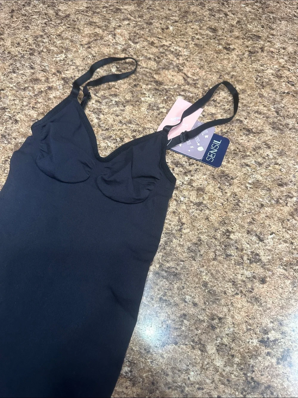 Sensil Seamless Black Heavy Compression  Shapewear Bodysuit M/L